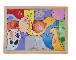 Puzzle 8 Animaux de la ferme en bois – Image 2