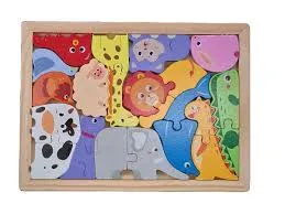 Puzzle 8 Animaux de la ferme en bois – Image 2