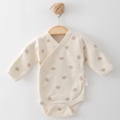 Body bébé Naissance Croisé 100% Coton Pur - Teddy Bear