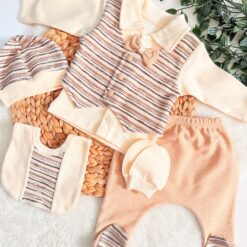 Pack naissance gilet 5 pcs réchauffant coton organique - Carisma