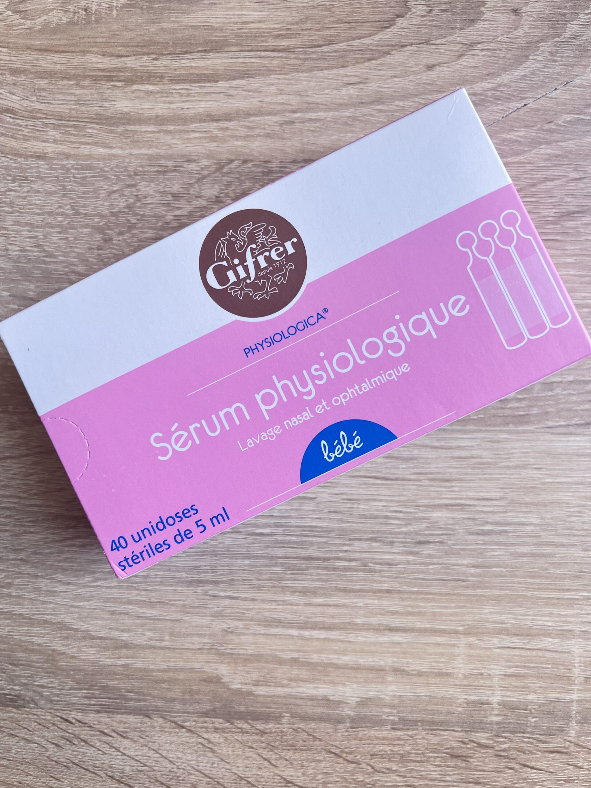 GIFRER Sérum Physiologique 40 Unidoses - Lavage nasal et oculaire