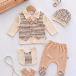 Pack naissance gilet 5 pcs réchauffant coton organique - Carisma