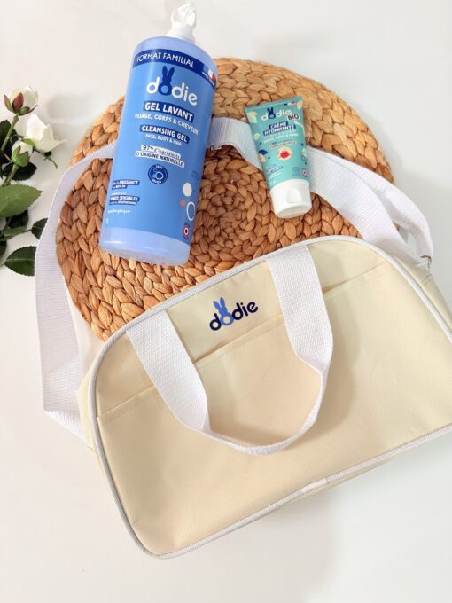 Offre Dodie - Gel lavant 1L+ creme hydratante bio visage et corps + sac offert