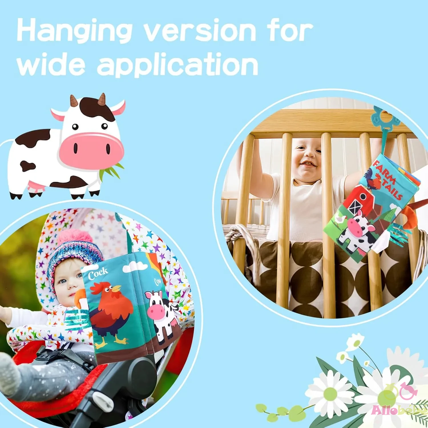 Livre Bébé Interactif en Tissu