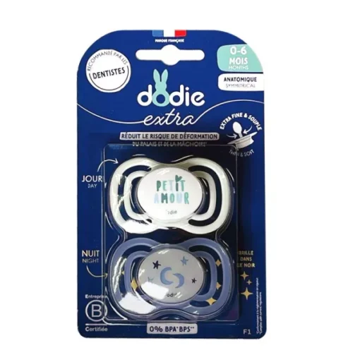 Lot de 2 Sucettes Anatomiques 0-6 Mois - Dodie