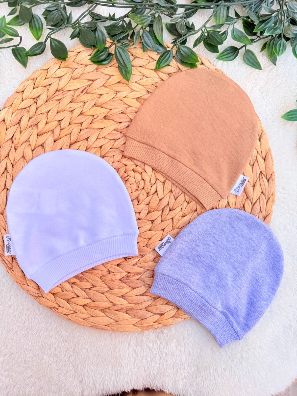 Bonnet Bébé hyper doux 100% Coton - 0 à12 Mois