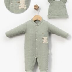 Grenouillère Bébé avec Bonnet Assorti - Confort, Qualité & Style Premium