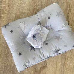 Cale tête & Coussin d'allaitement 2en1 Gris étoilé - Sleepy baby