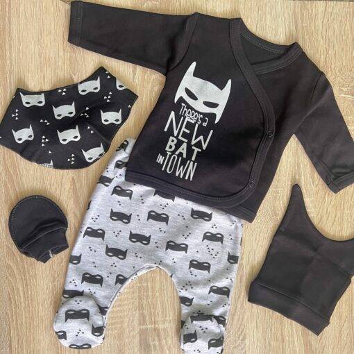 Ensemble 5 pcs coton 0-3 mois batman - babyzeyn