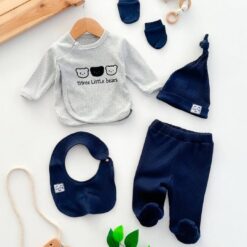 Pack naissance 5 pcs coton 0-3 mois - petits oursons