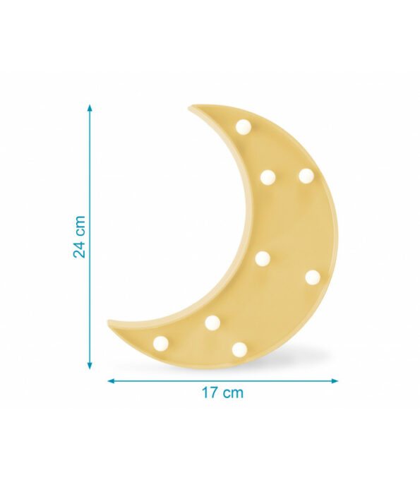 lampe-led-lune-jaune-dimension