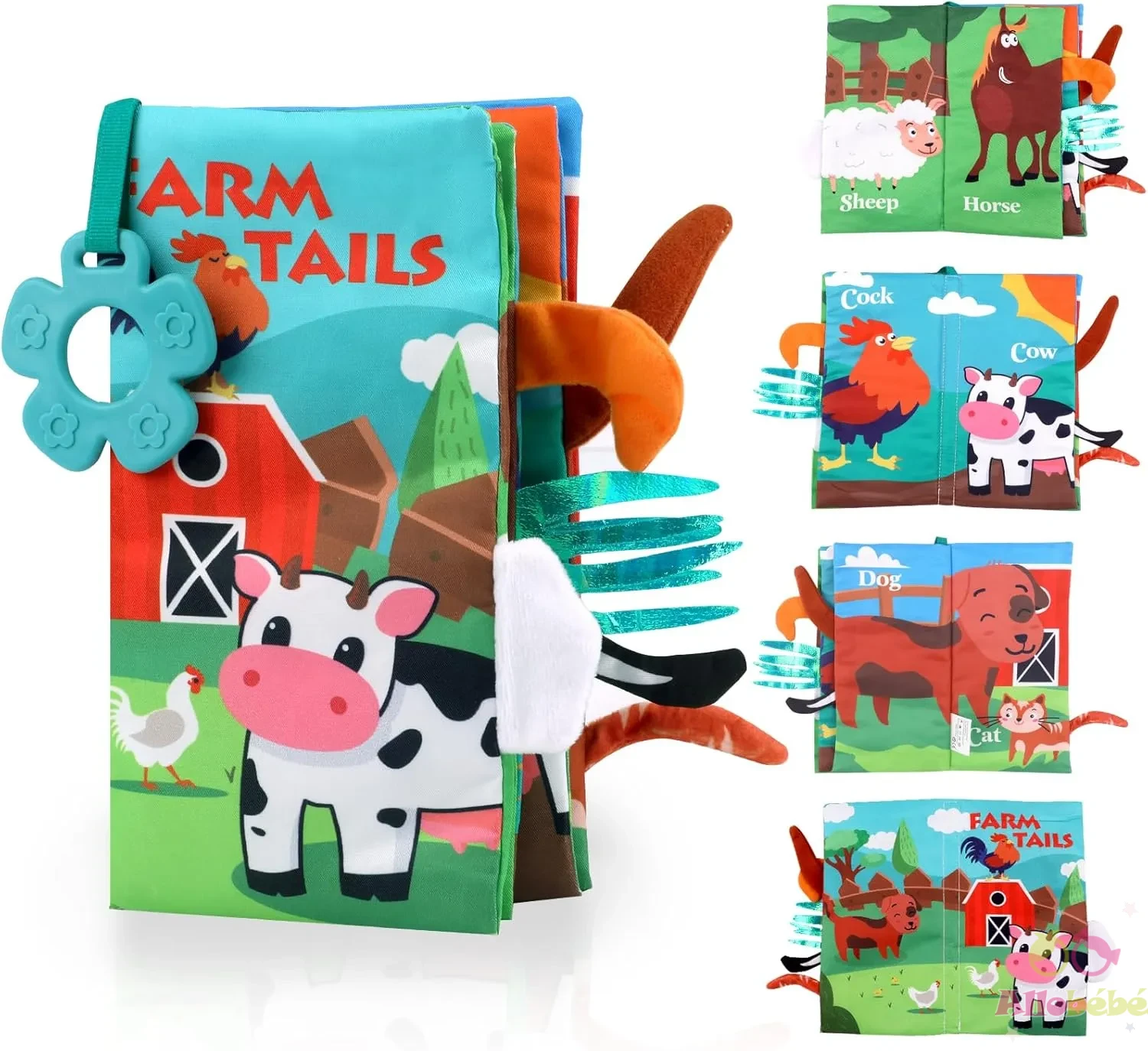 Livre Bébé Interactif en Tissu