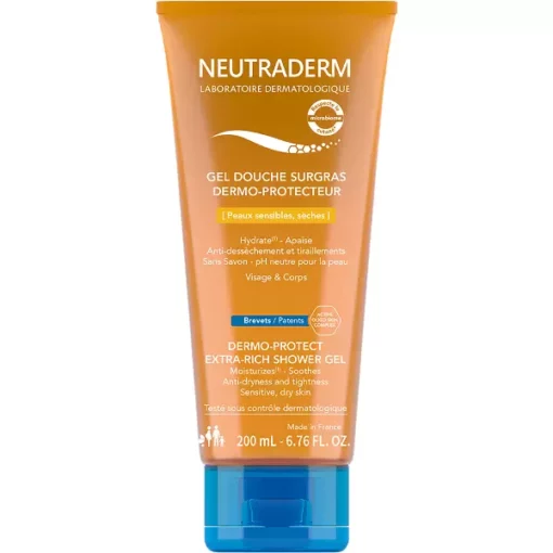 Neutraderm Gel douche surgras dermo protecteur 200ml - Gilbert