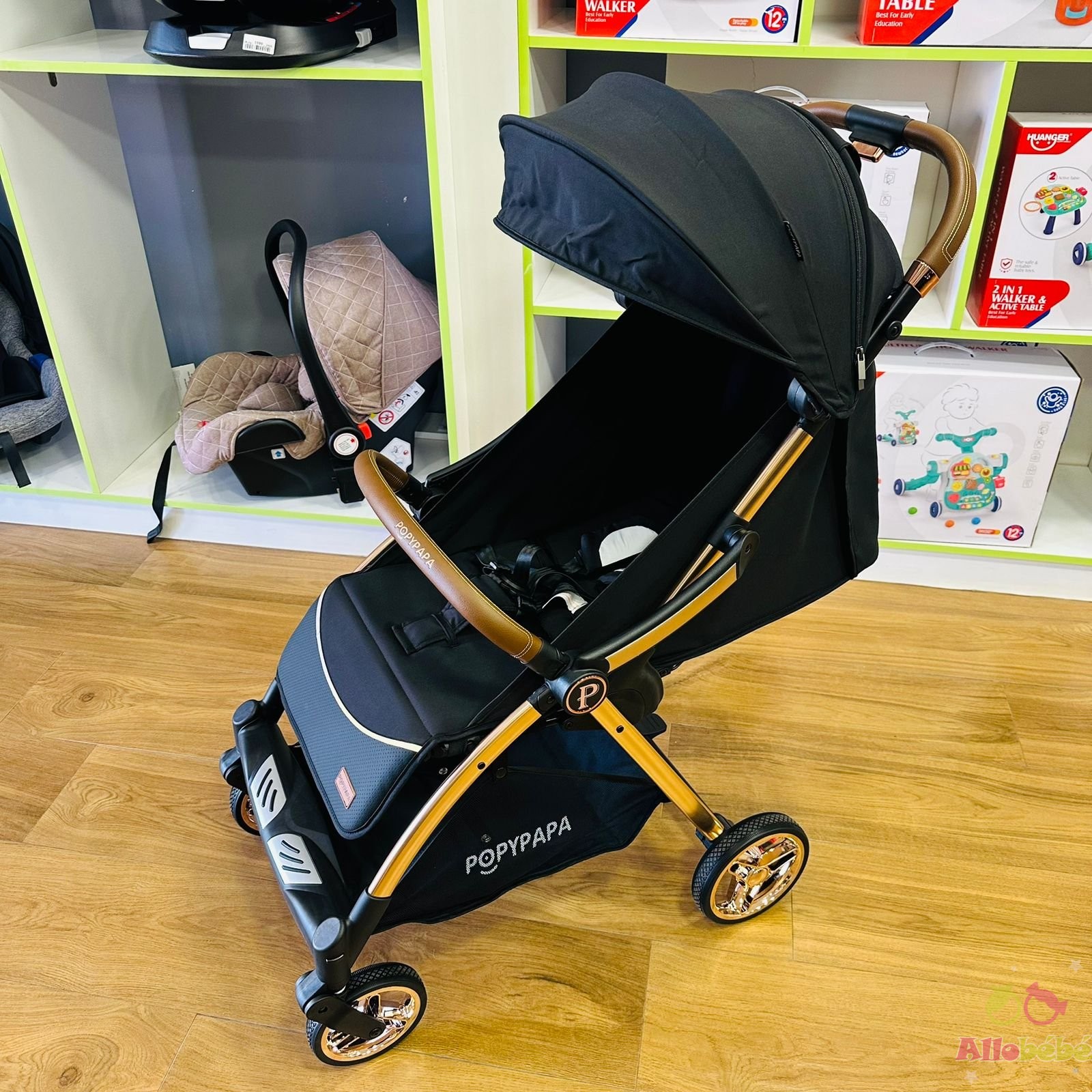 Poussette autopliante Gold/Black – Popypapa