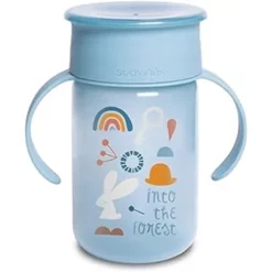 Tasse d'apprentissage 360° Bleu 340ml 12m+ - Suavinex
