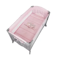 Lit & cododo MS oxford - Rose Gris+motif - Ms Innovations