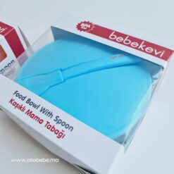Assiette à compartiments avec cuillère silicone - Bebekevi