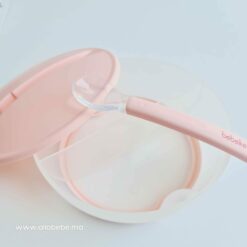 Assiette à compartiments avec cuillère silicone d'apprentissage - Bebekevi