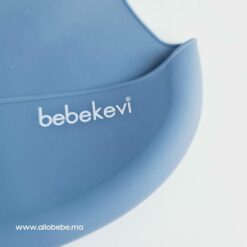Bavoir Souple En Silicone Bleu - Bebekevi