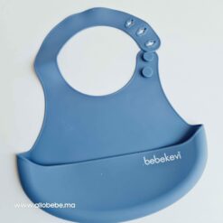 Bavoir Souple En Silicone Bleu - Bebekevi