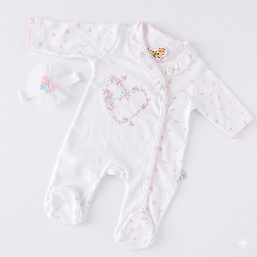 grenouillère bébé fille avec