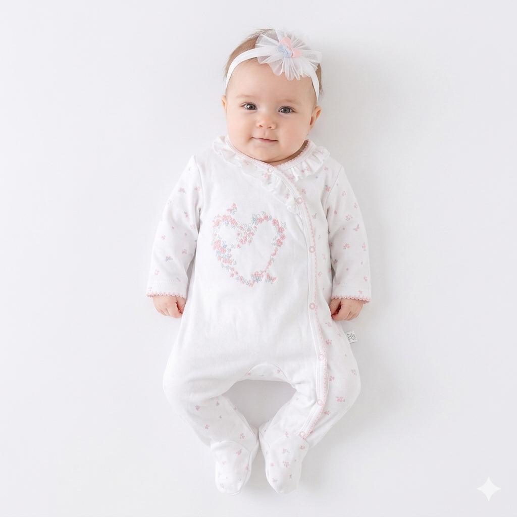 grenouillère bébé fille avec