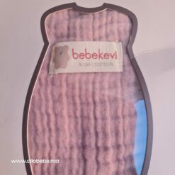 Emmaillotage d'été en muslin avec zip- Bebekevi - Rose