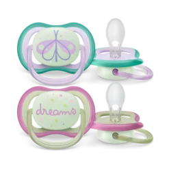 Lot de 2 Sucettes Ultra Air Night (0-6 mois) - Philips Avent