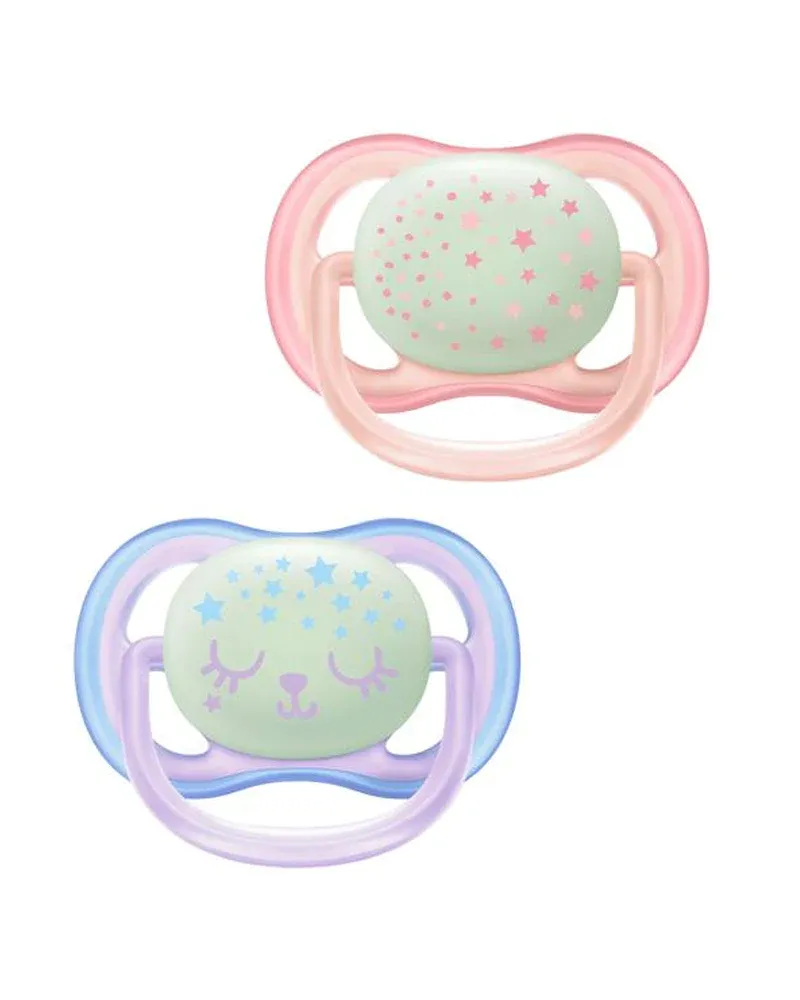 Philips Avent Sucettes Ultra Air Orthodontiques 6-18 Mois – Lot De 4 Avec 2 Étuis Stérilisateurs, Silicone Souple Sans BPA