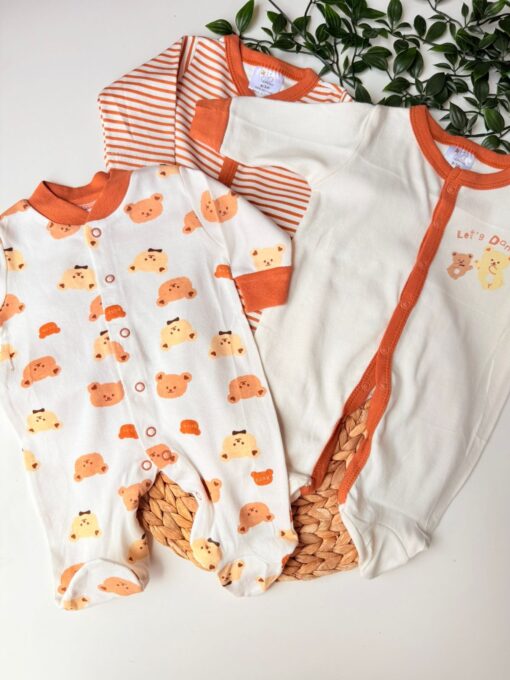 allobebe-allobebe-allobebe-Pack 3 Grenouillères Bébé – Confort Quotidien & Douceur Essentielle