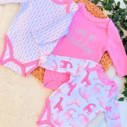 Lot de 3 Bodies "Love My Daddy" - Manches Longues