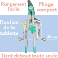 Chaise Haute Évolutive Télescopique Bambisol – 6 Hauteurs & Dossier Inclinable
