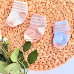 Lot de 3 Chaussettes beige Coton – Confort & Chaleur Toute Saison