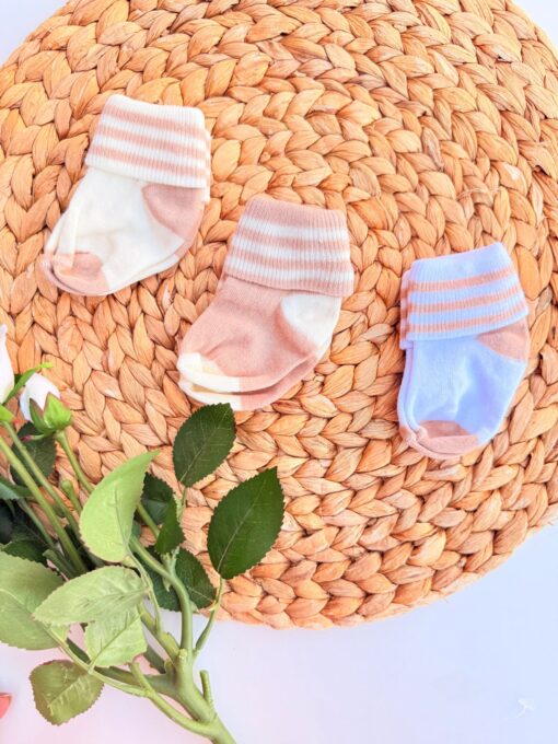 Lot de 3 Chaussettes beige Coton – Confort & Chaleur Toute Saison