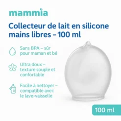 Mammia Collecteur de lait, Recueil lait Mains libres