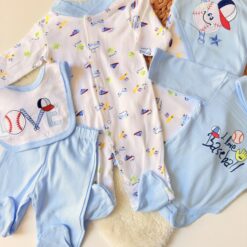 Pack Naissance 6pcs Clinique baseball – Coton Soft