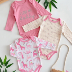 Lot de 3 Bodies "Love My Daddy" - Manches Longues