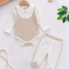 Ensemble bébé pantalon et body chemise - Doux coton