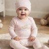 Ensemble 3 pieces bébé coton organique Rose – Caramell Baby