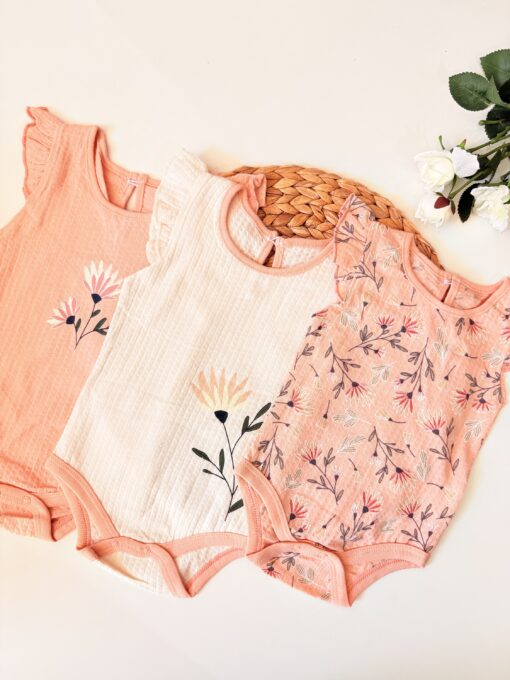 Lot 3 Bodies d'été Respirants & coton Doux - Motifs et Plaisir