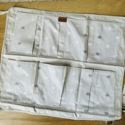 Organisateur de lit couches bébé gris- Bebekevi