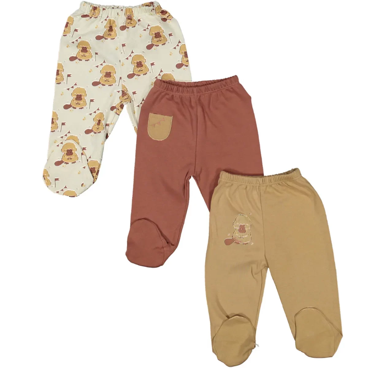 Lot de 3 Pantalons bébé garçon 0-3mois - Necix