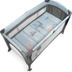 Lit & cododo MS oxford - Gris Bleu ciel - Ms Innovations