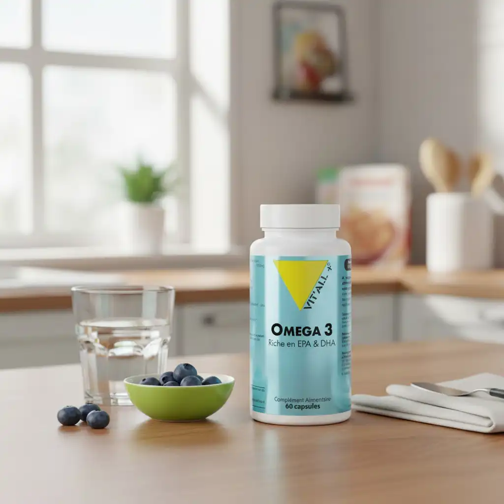 Oméga 3 Végétaux 1000 mg – Huile de Lin Bio – 60 Capsules – Vit'All+