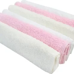 Lot de 6 Serviettes buccales bébé 25x25cm Rose - Bebekevi