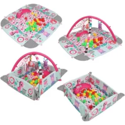 Tapis d'éveil Rabattable 5-en-1 en Rose - Activity