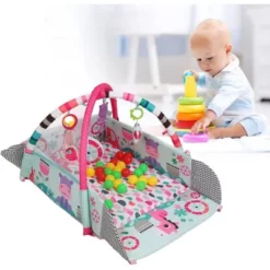 Tapis d'éveil Rabattable 5-en-1 en Rose - Activity