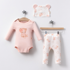 Ensemble Adorable Bébé Fille avec Bonnet - Confort et Mignonnerie