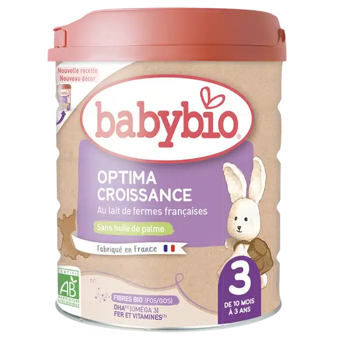 Babybio Optima Lait de Croissance 3ème Âge Bio de 10mois à 3ans 800g