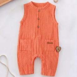 Promo Barboteuse ludique pour bébé pur mouslin